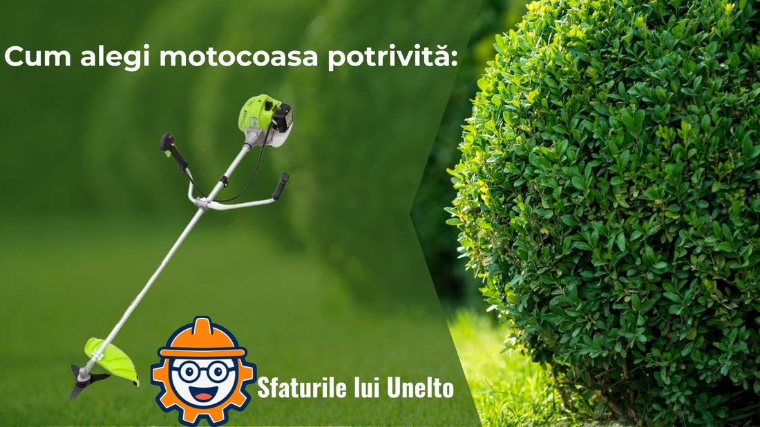 Motocoasă folosită în grădină – ghid de alegere motocoasă potrivită Unelto.ro