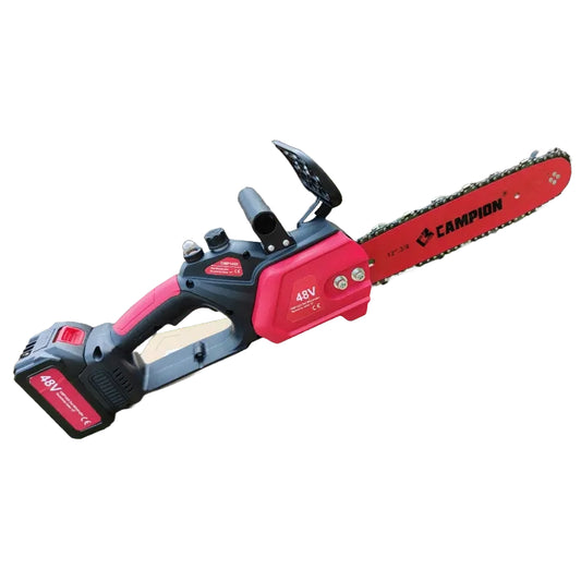 Mini drujbă pe acumulatori Campion Power 48V cu doi acumulatori