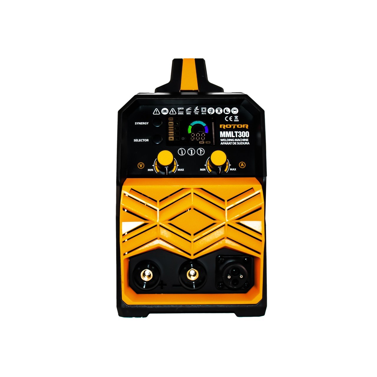 Aparat de sudură multifuncțional ROTOR 300A vedere panou butoane